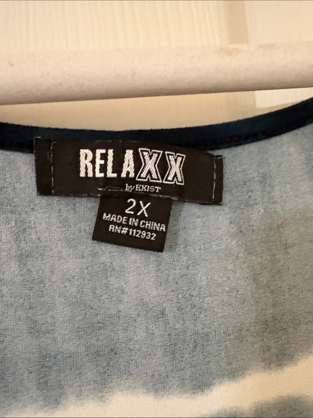 Relax Navy & White Tie-Dye Maxi Tank Dress 2X - Picture 3 of 4